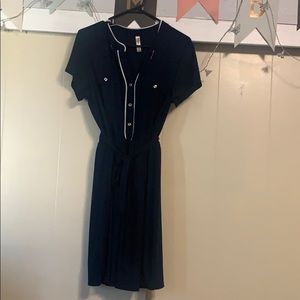 A nice beautiful navy blue dress